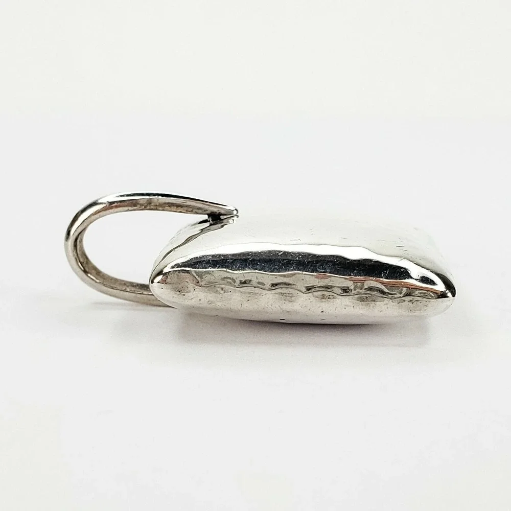Silpada Pendant Sterling Silver 925 Hammered‎ Square Heavy Large Bail